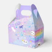 Kawaii narwhal in het dromerige koninkrijk bedankdoosjes (Achterkant)