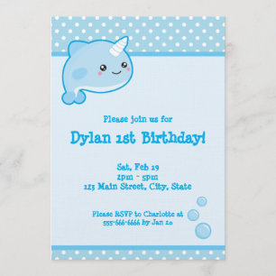 Kawaii Narwhal Kaart