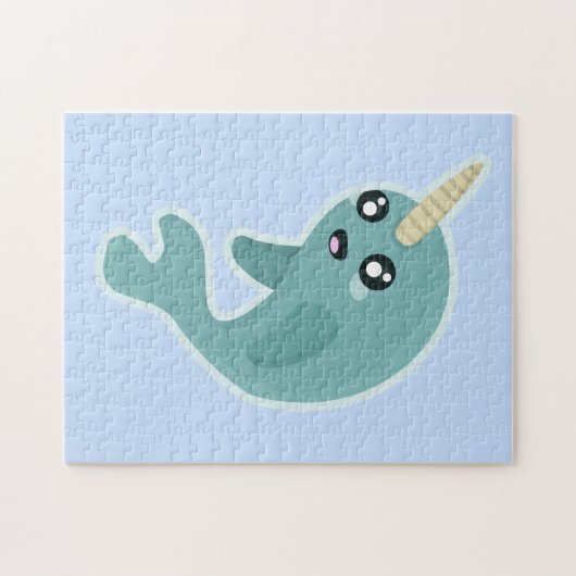 Kawaii Narwhal Legpuzzel (Horizontaal)