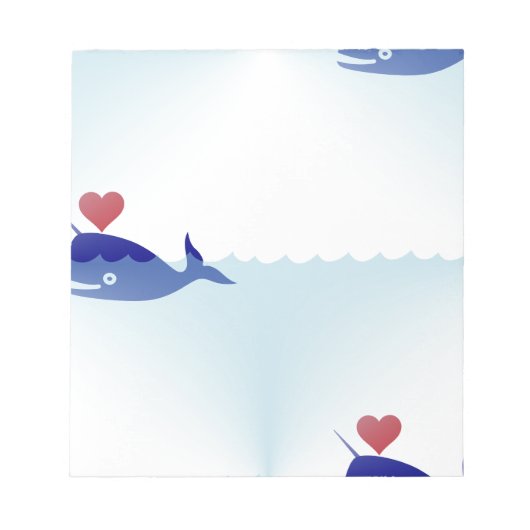 kawaii narwhal notitieblok (Voorkant)