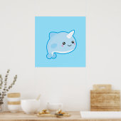 Kawaii Narwhal Poster (Keuken)