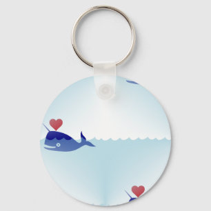 kawaii narwhal sleutelhanger