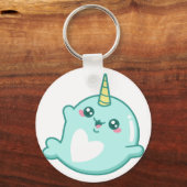 Kawaii Narwhal Sleutelhanger (Voorkant)