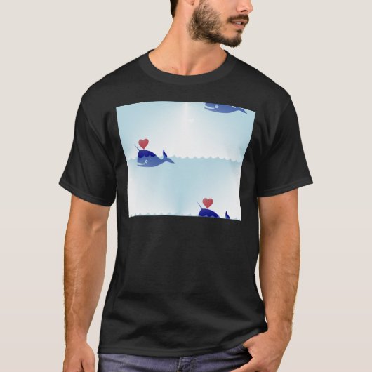 kawaii narwhal t-shirt (Voorkant)