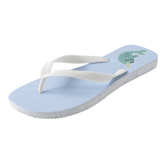 Kawaii Narwhal Teenslippers (Schuin)