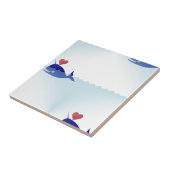 kawaii narwhal tegeltje (Zijkant)