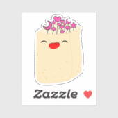 Kawaii Natuur Bloem in Papieren Zak Vinyl Sticker (Vel)