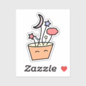 Kawaii Natuur Plant Pot Vinyl Sticker (Vel)