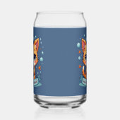 Kawaii Nautical Cat Sailing Anchor Pun Blikvorm Glas (Links)