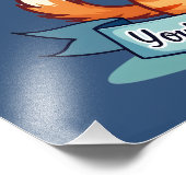 Kawaii Nautical Cat Sailing Anchor Pun Foto Afdruk (Hoek)