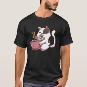 Kawaii Neko Anime Ramen Cat T Shirt