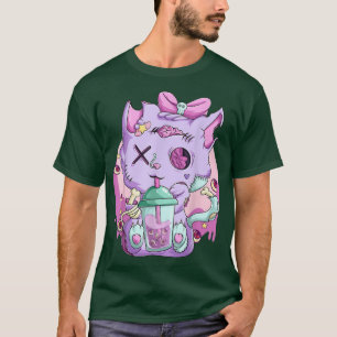 Kawaii Neko Boba Tea Tee Shirt, Gothic Pastel Aest T-shirt