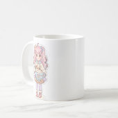 Kawaii Neko Cafe Anime Meisje Chibi Mok (Voorkant links)