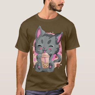 Kawaii Neko Cat Anime Shirten voor vrouwen, Bubble T-shirt