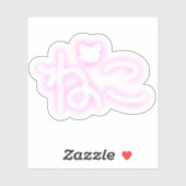 Kawaii Neko (Cat) Hiragana Sticker (Vel)