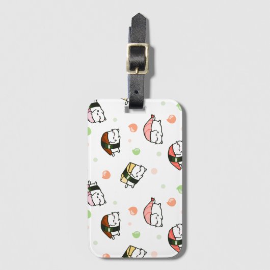 Kawaii Neko Nigiri Bagagelabel (Voorkant (verticaal))