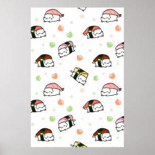 Kawaii Neko Nigiri Poster