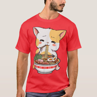 Kawaii Neko Ramen Cute Ramen Cat Japanese Noodle G T-shirt