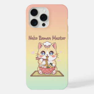 Kawaii Neko Ramen Master Schattige Kat Voedsel Che iPhone 15 Pro Max Case