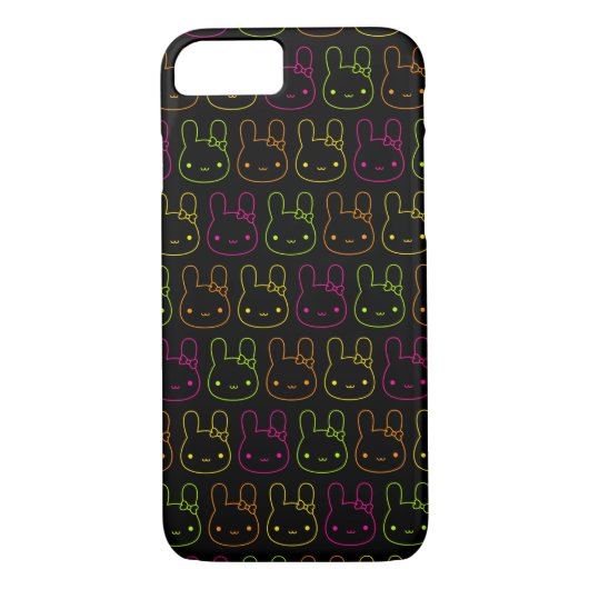 Kawaii Neon Bunny Bows Case-Mate iPhone Case (Achterkant)