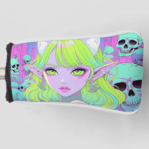 Kawaii Neon Gothic Demon Anime Meisje Golfheadcover