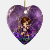 Kawaii Neos Zodiac Boogschutter Keramisch Ornament (Rechts)