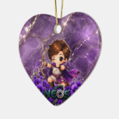 Kawaii Neos Zodiac Boogschutter Keramisch Ornament (Links)