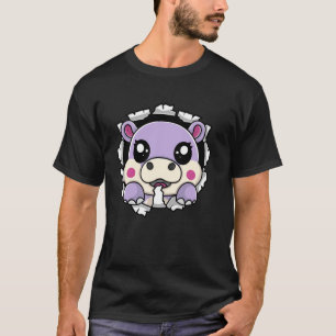 Kawaii Nijlpaard dat door Gat Kijk Schattig Nijlpa T-shirt
