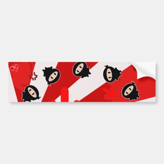 Kawaii Ninja Flipz Bumpersticker (Voorkant)