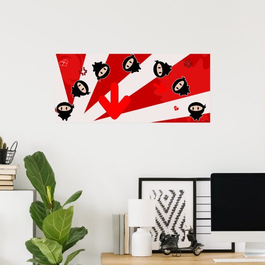 Kawaii Ninja Flipz Print (Thuiskantoor)