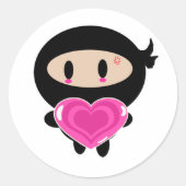 Kawaii Ninja Heart Giver Sticker (Voorkant)