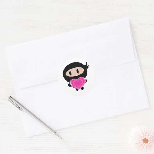 Kawaii Ninja Heart Giver Sticker (Envelop)