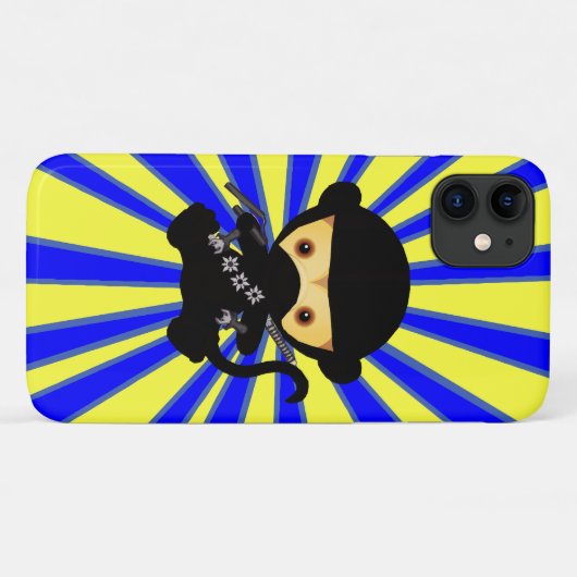 Kawaii Ninja Monkey Case-Mate iPhone Case (Achterkant (horizontaal))