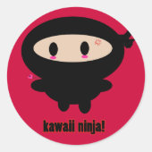 Kawaii Ninja Sticker (Voorkant)