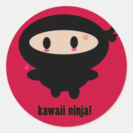 Kawaii Ninja Sticker (Voorkant)