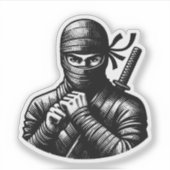Kawaii Ninja Warrior Sticker – Mooie Design (Voorkant)