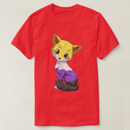 Kawaii Nonbinary en Genderqueer Fo T-shirt (Design voorkant)