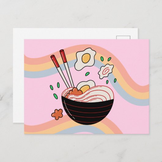Kawaii Noodles Briefkaart (Voorkant / Achterkant)