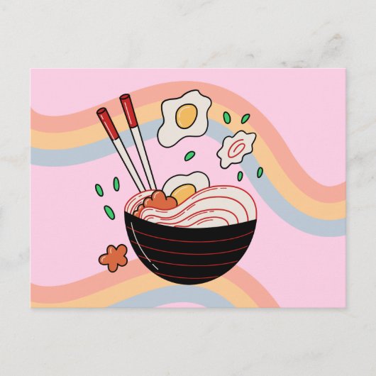 Kawaii Noodles Briefkaart (Voorkant)
