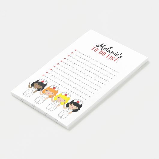 kawaii NURSE SWEETIES om lijst te doen Post-it® Notes (Schuin)