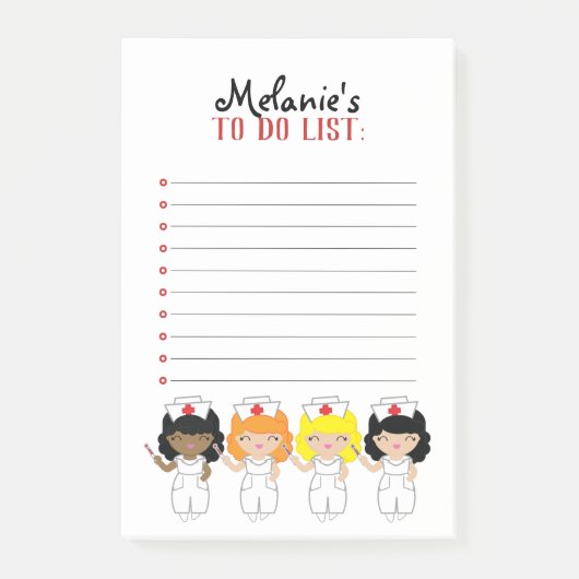 kawaii NURSE SWEETIES om lijst te doen Post-it® Notes (Voorkant)