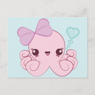 Kawaii Octopus Briefkaart