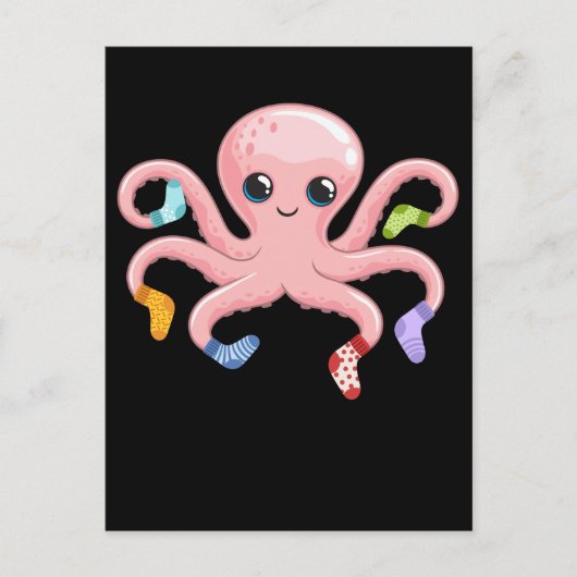 Kawaii Octopus Cute Kraken Zee Animal Briefkaart (Voorkant)