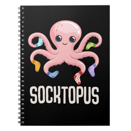 Kawaii Octopus Cute Kraken Zee Dierenvriend Notitieboek (Voorkant)