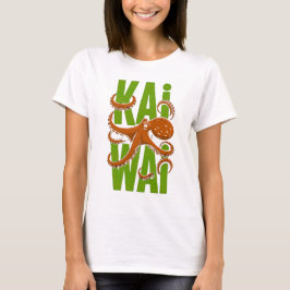 Kawaii Octopus Japanse stijl witte dames T-shirt