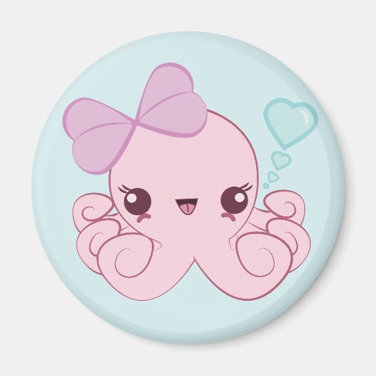Kawaii Octopus magneet (Voorkant)