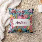 Kawaii Octopus Patroon Print Kussen (Deken)