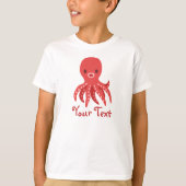 Kawaii Octopus Persoonlijke TShirt - schattig op m (Voorkant)