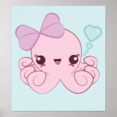 Kawaii Octopus Poster (Voorkant)
