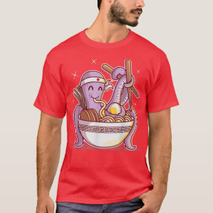 Kawaii Octopus Ramen Noodles Japans Anime Otaku T-shirt